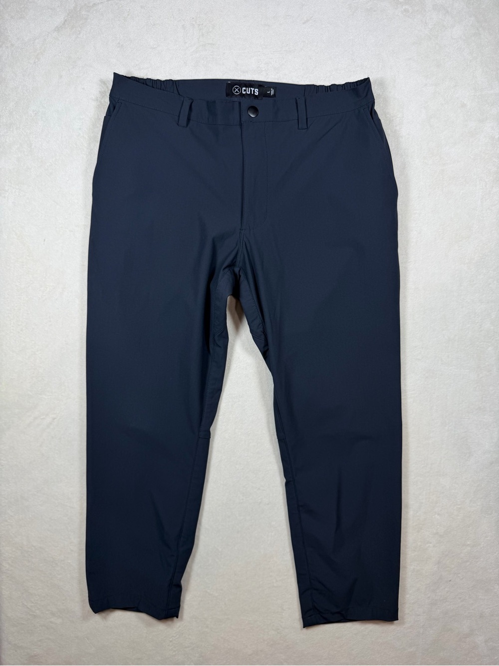 Cuts Clothing Size Large Performance Stretch Athletic Fit Men's Navy Chinos